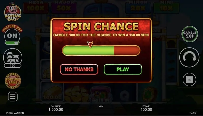 Piggy Mansion - Free Spins udløst